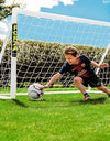 But de football FORZA 2,4 m x 1,2 m | PVC résistant toutes saisons, montage facile et rapide - Cible, ballon et sac de transport en option - Idéal pour les jardins et les clubs