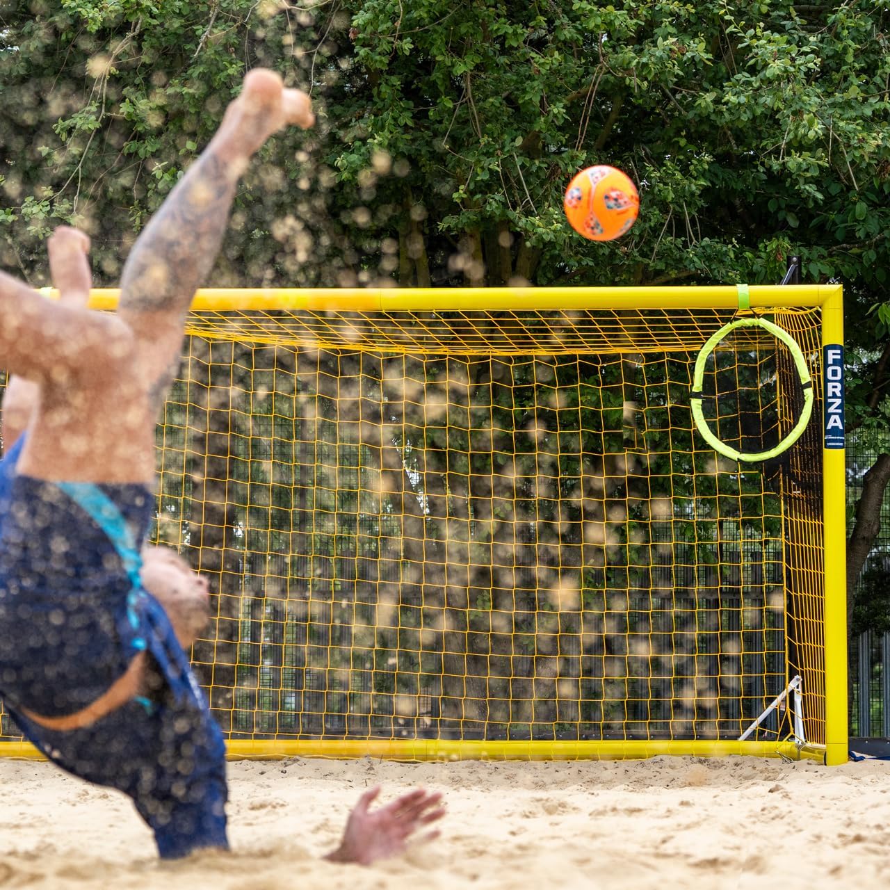 FORZA Football Target Net & Ball Bag | 2-in-1 Ball Storage & Goal Target for Football Training – 10 Ball Capacity - Durable & Easy to Attach