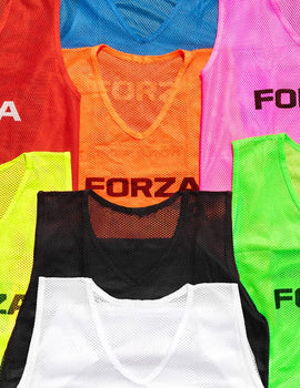 FORZA Training Bibs [10 Pack] - Pro Football Training Vests Sizes | Multi-Sport Bibs | Kids/Adult Bib | Football Bibs | Training Equipment