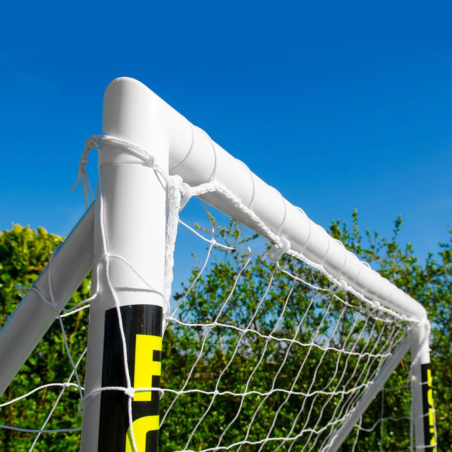 FORZA 8ft x 6ft Football Goal | Ready, Set, Goal! | All Weather uPVC Football Goals – Optional Target Sheet, Football & Carry Bag Included