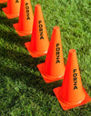 FORZA Multi Sport Training Marker Cones – Durable Plastic Traffic Cones for All Sports & Training Drills | Bright Fluorescent Colours Options [Pack of 10 or 100]