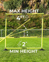 FORZA Adjustable Height Outdoor Hurdle Set 4ft & 5ft | Sports Exercise Equipment | Football Training Equipment | Speed & Agility Training Kit for Men, Women & Kids