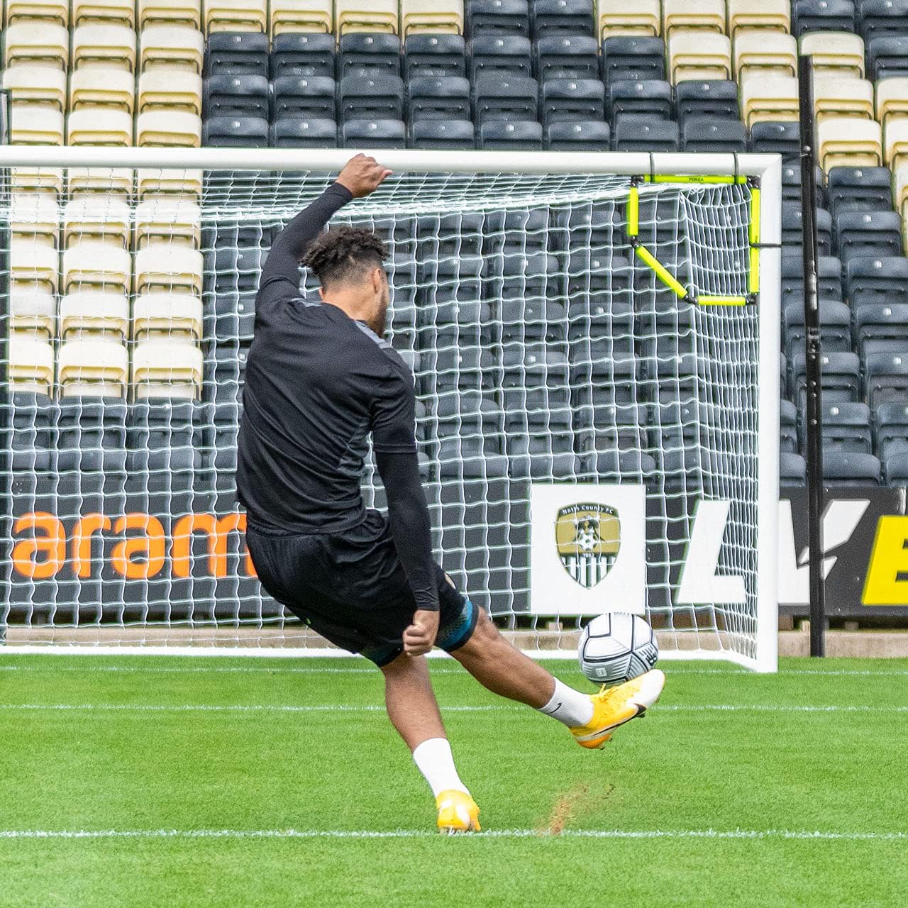 FORZA Football Goal Top Bins – Pack of 1, 2 or 4 | Premium Football Training Equipment - Football Goal Corner Target | Fluro Yellow Goal Target For All Football Goals