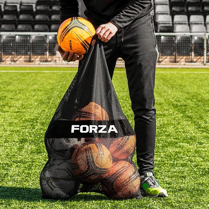FORZA Ball Carry Bag - 10 Ball Capacity | Durable and Lightweight Carrying Solution for Football, Basketball, Rugby & More