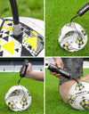 FORZA Digital Ball Pump¦Rechargeable Electric Air Pump with LED Torch - Includes Needles & Flexible Hose – Portable Football, Rugby, Basketball & Netball Inflator
