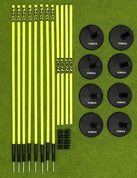 FORZA Adjustable Height Outdoor Hurdle Set 4ft & 5ft | Sports Exercise Equipment | Football Training Equipment | Speed & Agility Training Kit for Men, Women & Kids