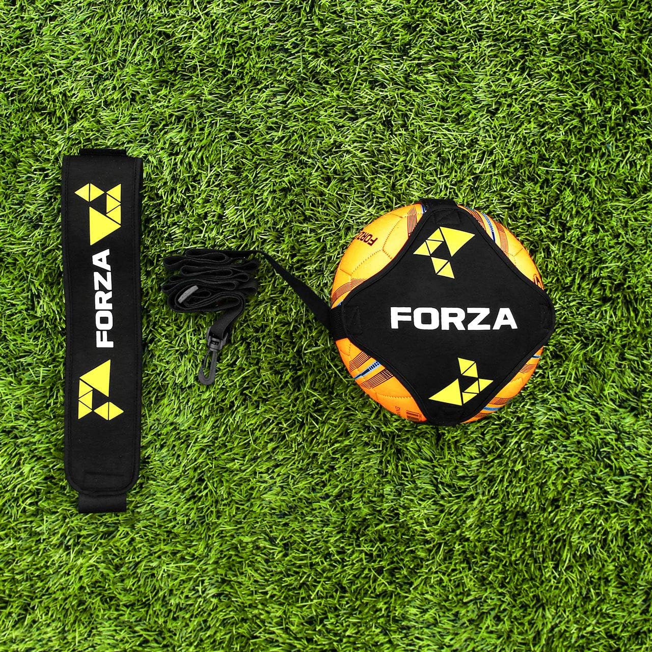 FORZA Solo Football Kick Trainer - Pro Individual Football Training Kit | Solo Practice Training Aid | Football Training Equipment for Kids/Adults | Improve Football Skills