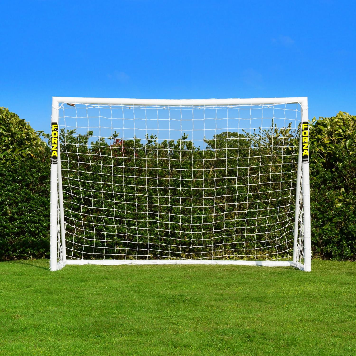 FORZA 3m x 2m Futsal Football Goal | Ultra-Durable & Weatherproof uPVC - Optional Training Football, Target Sheet & Carry Bag - Ideal for Home Gardens and Clubs for Training or Games