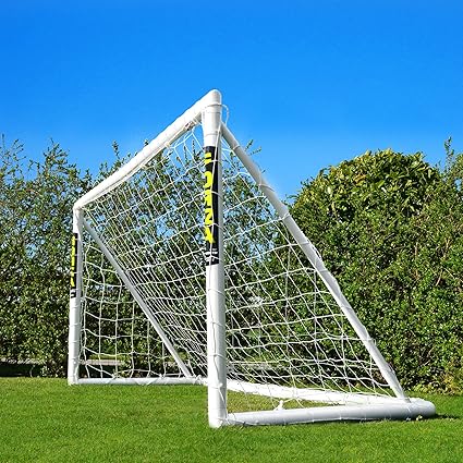 But de football FORZA 2,4 m x 1,2 m | PVC résistant toutes saisons, montage facile et rapide - Cible, ballon et sac de transport en option - Idéal pour les jardins et les clubs