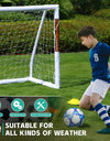NORTHERN STONE Ultimate All Weather uPVC Football Goal 6ft x 4ft Garden Portable Football Goals 70mm Thick PVC Goal Posts + Football Net Integrated Locking System Kids