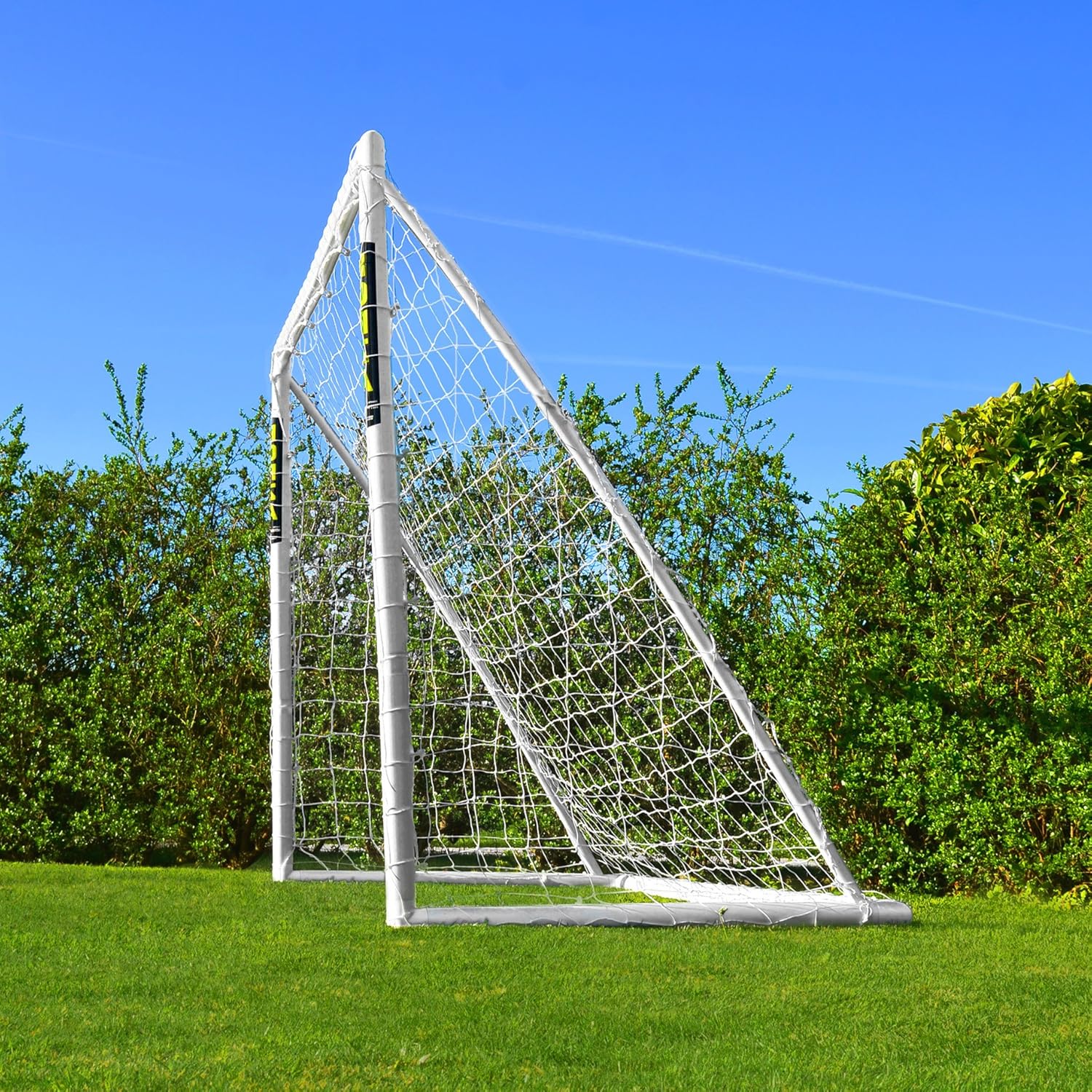 FORZA 8ft x 6ft Football Goal | Ready, Set, Goal! | All Weather uPVC Football Goals – Optional Target Sheet, Football & Carry Bag Included