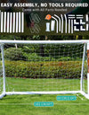 NORTHERN STONE Ultimate All Weather uPVC Football Goal 6ft x 4ft Garden Portable Football Goals 70mm Thick PVC Goal Posts + Football Net Integrated Locking System Kids