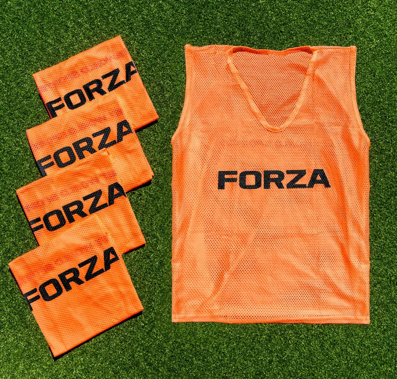 FORZA Training Bibs [10 Pack] - Pro Football Training Vests Sizes | Multi-Sport Bibs | Kids/Adult Bib | Football Bibs | Training Equipment