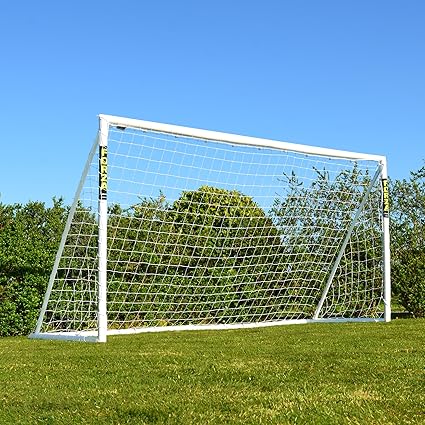But de football FORZA 3,6 m x 1,8 m | Buts de jardin en PVC toutes saisons, montage facile et rapide – Ballon d'entraînement, cible et sac de transport en option