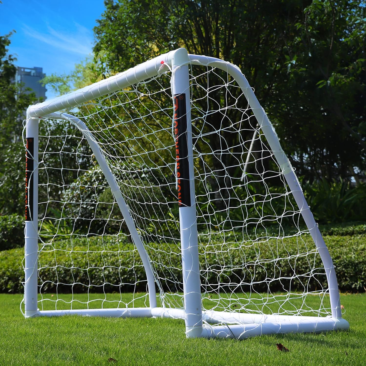 NORTHERN STONE Ultimate All Weather uPVC Football Goal 6ft x 4ft Garden Portable Football Goals 70mm Thick PVC Goal Posts + Football Net Integrated Locking System Kids