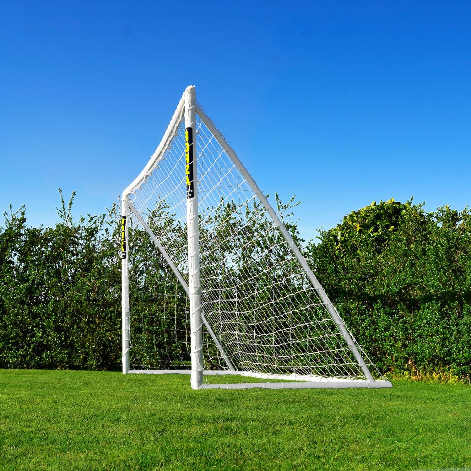 FORZA 12ft x 6ft Football Goal | All Weather uPVC Garden Goals with Quick and Easy Assembly - Optional Training Football, Target Sheet & Carry Bag