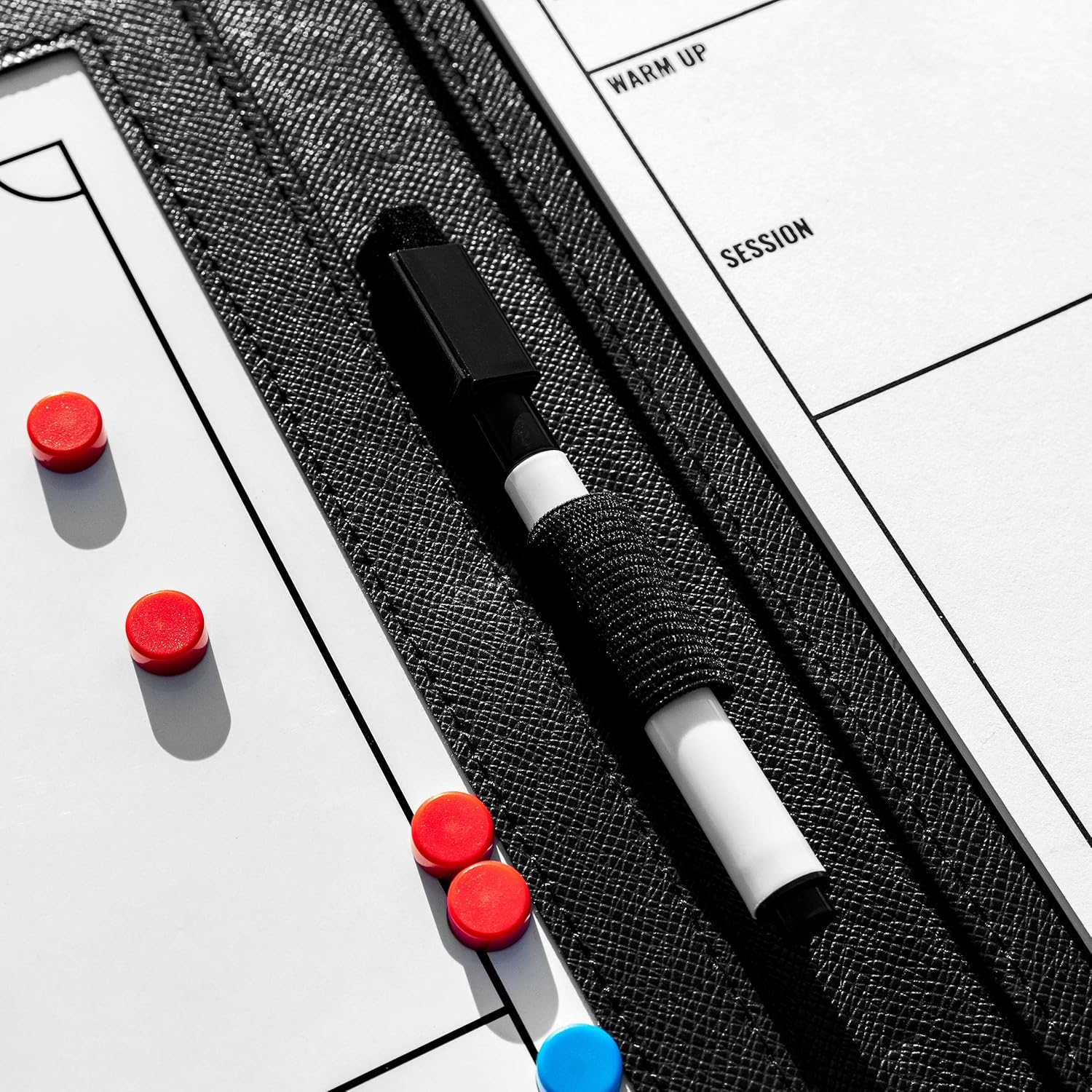 FORZA A4 Sports Coaching Folder [13 Sport Options] | Durable PU Coach's Board with Dry-Wipe Whiteboard, Match Planner, and Magnetic Markers – Ideal for Football, Rugby, Netball, Basketball & More