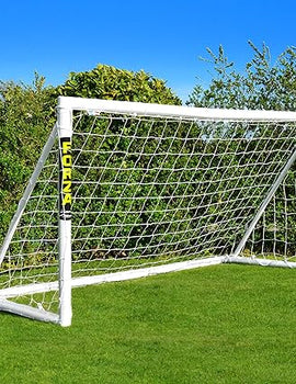 But de football FORZA 2,4 m x 1,2 m | PVC résistant toutes saisons, montage facile et rapide - Cible, ballon et sac de transport en option - Idéal pour les jardins et les clubs