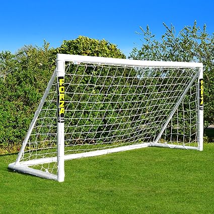 But de football FORZA 2,4 m x 1,2 m | PVC résistant toutes saisons, montage facile et rapide - Cible, ballon et sac de transport en option - Idéal pour les jardins et les clubs