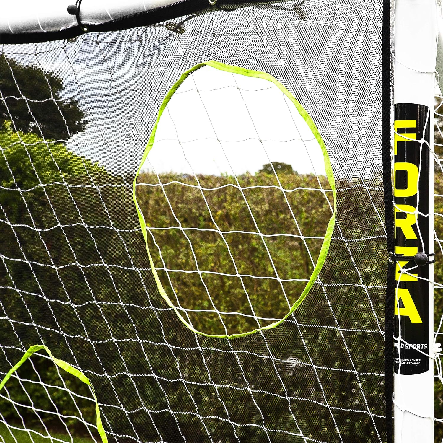 FORZA 8ft x 6ft Football Goal | Ready, Set, Goal! | All Weather uPVC Football Goals – Optional Target Sheet, Football & Carry Bag Included